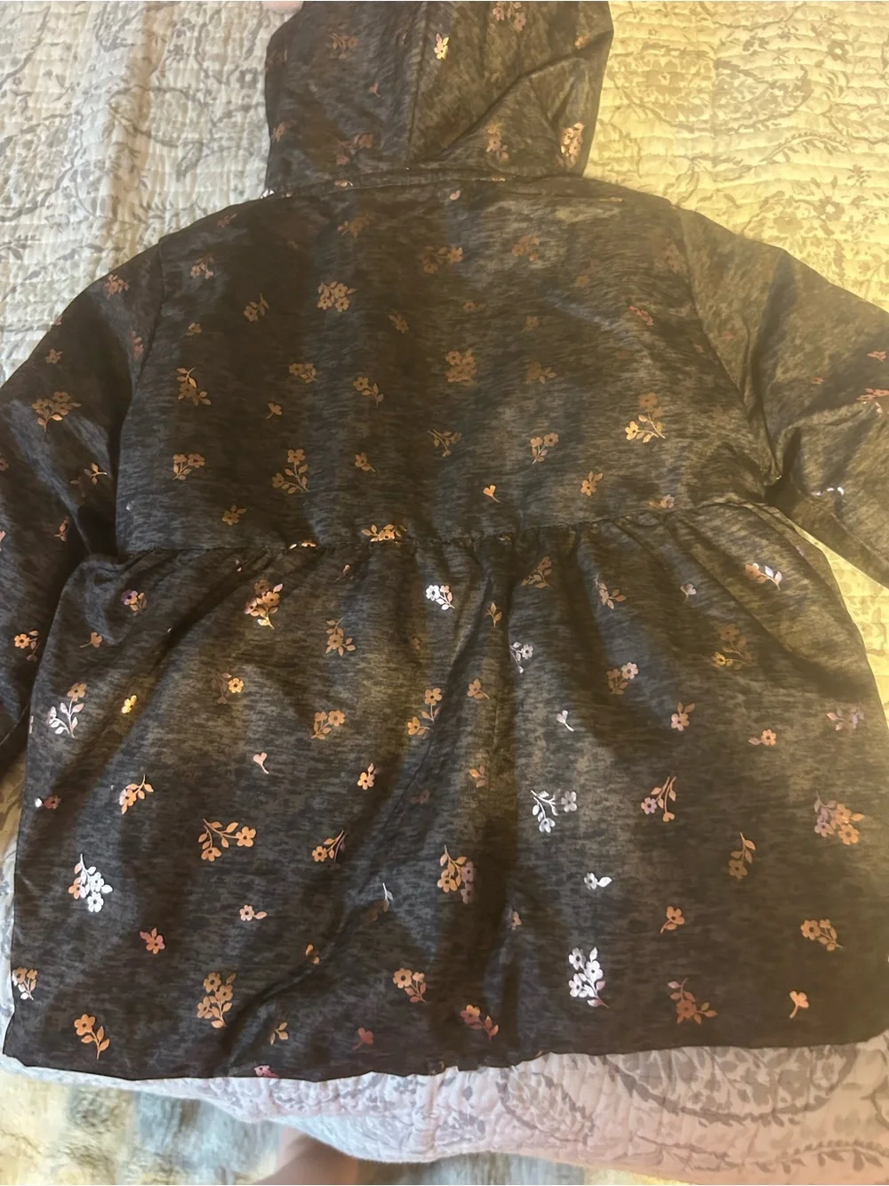 Girls' Black & Pink Bear Hooded Jacket